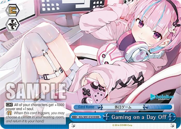 Image for Gaming on a Day Off (RRR) (hololive production) (HOL/W91-E141R RRR) - Weiss Schwarz