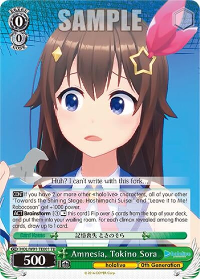 Image for Amnesia, Tokino Sora (hololive production) (HOL/W91-TE001 TD) - Weiss Schwarz