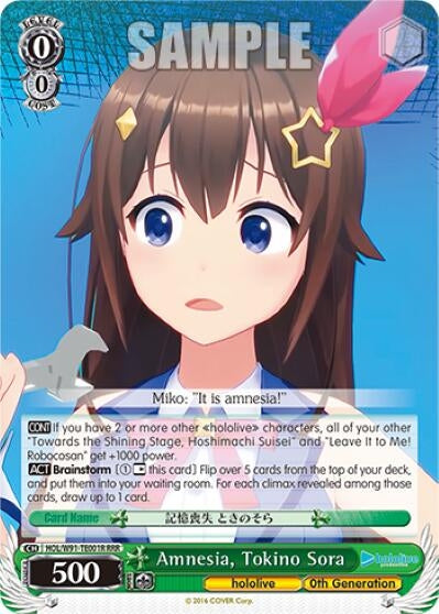 Image for Amnesia, Tokino Sora (RRR) (hololive production) (HOL/W91-TE001R RRR) - Weiss Schwarz