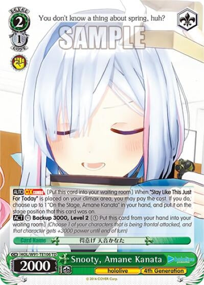 Image for Snooty, Amane Kanata (hololive production) (HOL/W91-TE106 TD) - Weiss Schwarz