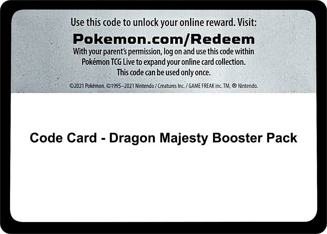 Image for Code Card - Dragon Majesty Booster Pack - Pokemon