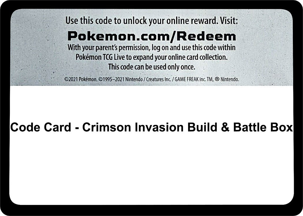 Image for Code Card - Crimson Invasion Build & Battle Box - Pokemon