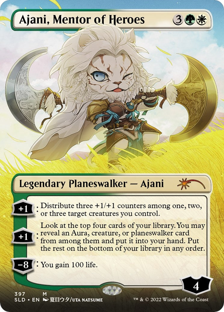 Image for Ajani, Mentor of Heroes (Borderless) (Secret Lair Drop Series) (397) - Magic: The Gathering