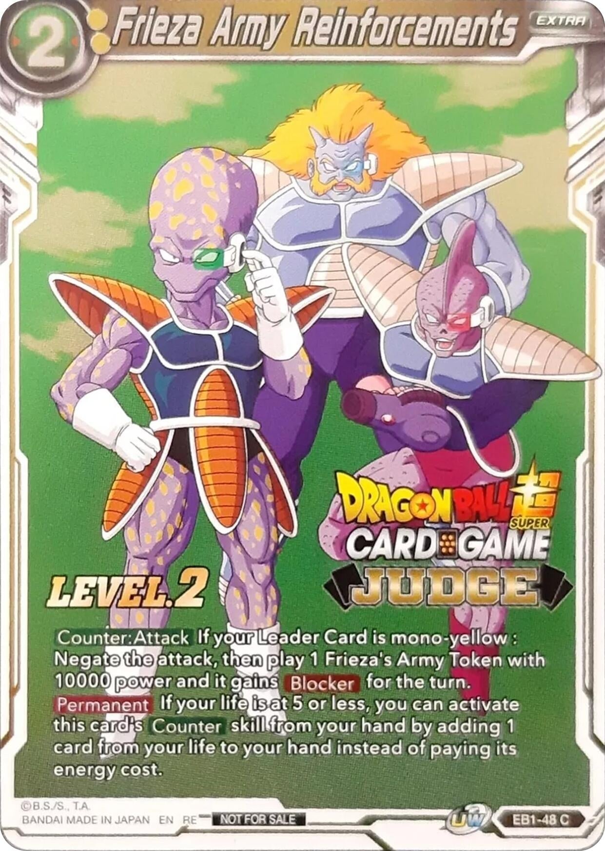 Image for Frieza Army Reinforcements (Level 2) (Judge) (Tournament Promotion Cards) (EB1-48) - Dragon Ball Super: Masters