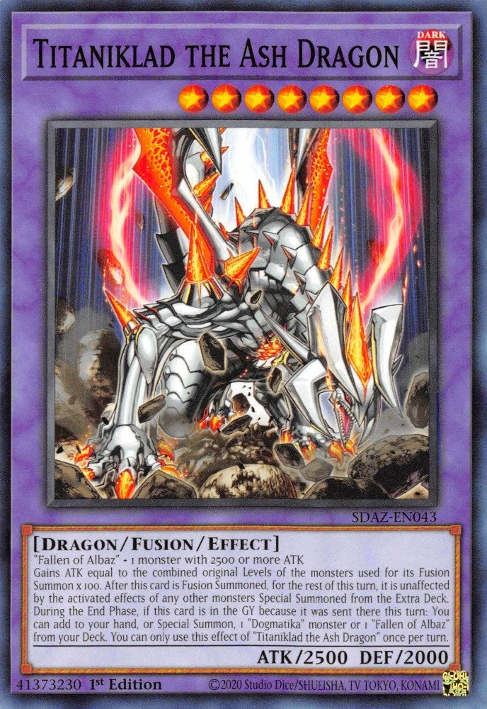 Image for Titaniklad the Ash Dragon (Structure Deck: Albaz Strike) (SDAZ-EN043) - YuGiOh