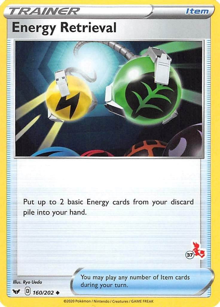 Image for Energy Retrieval - 160/202 (#37 Cinderace Stamped) (Battle Academy 2022) (160/202) - Pokemon