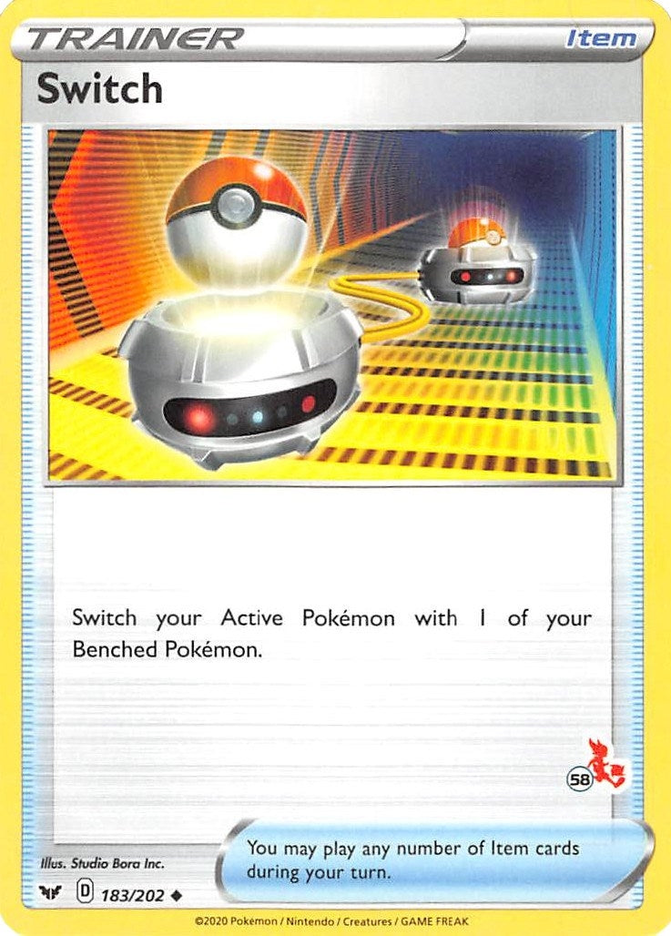 Image for Switch - 183/202 (#58 Cinderace Stamped) (Battle Academy 2022) (183/202) - Pokemon