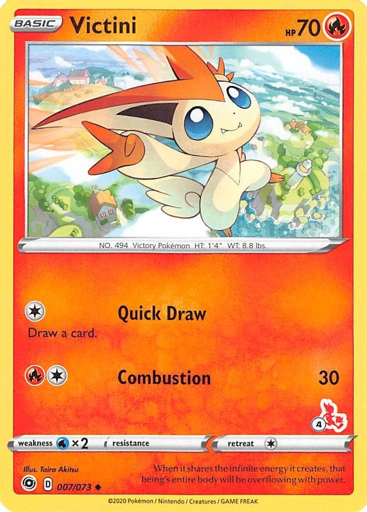 Image for Victini - 007/073 (#4 Cinderace Stamped) (Battle Academy 2022) (007/073) - Pokemon