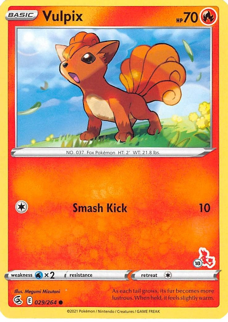Image for Vulpix - 029/264 (#18 Cinderace Stamped) (Battle Academy 2022) (029/264) - Pokemon