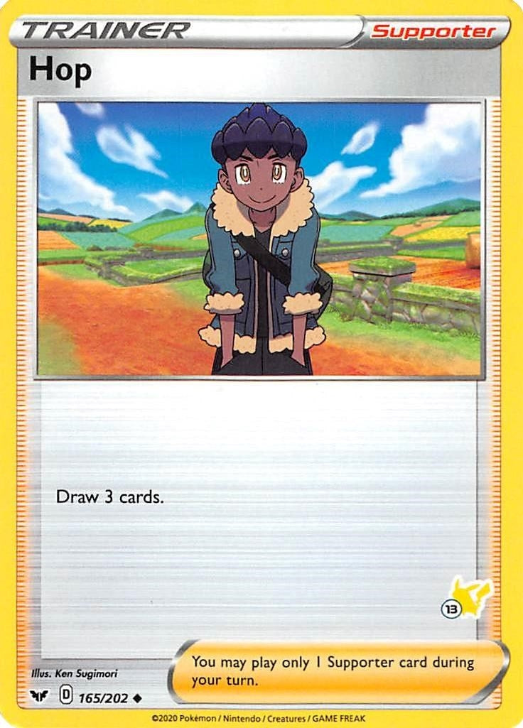 Image for Hop - 165/202 (#13 Pikachu Stamped) (Battle Academy 2022) (165/202) - Pokemon