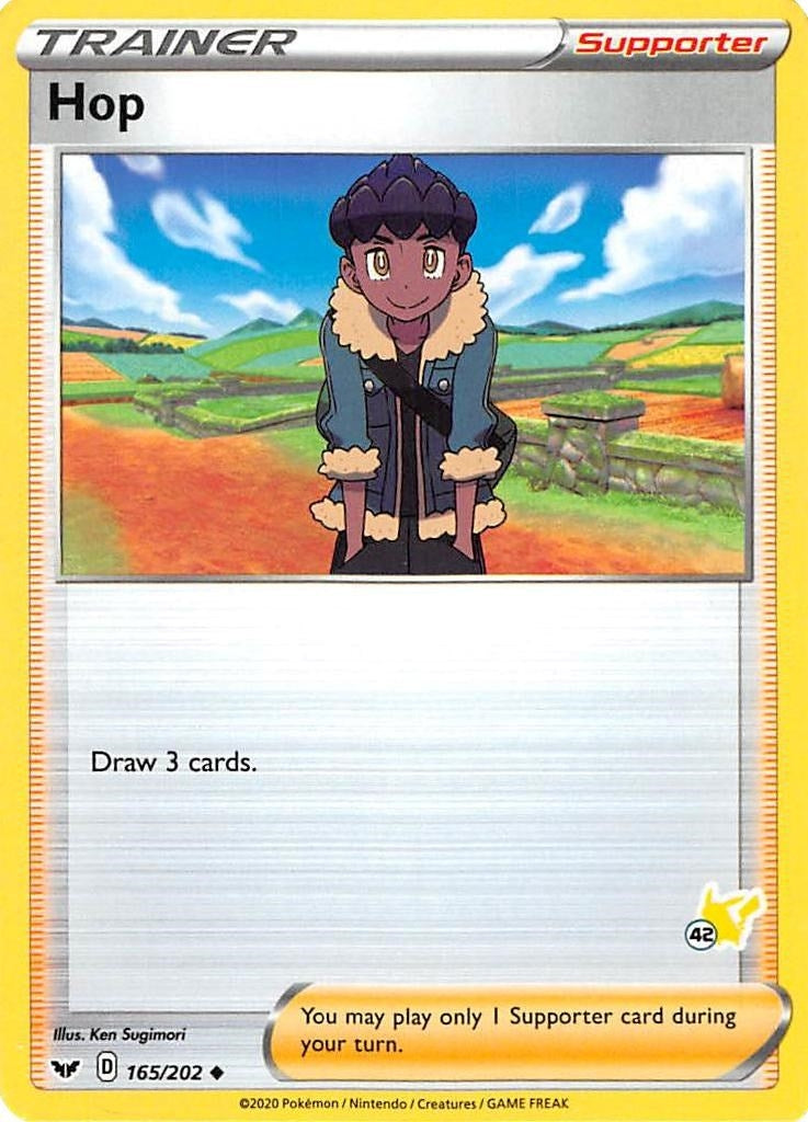 Image for Hop - 165/202 (#42 Pikachu Stamped) (Battle Academy 2022) (165/202) - Pokemon