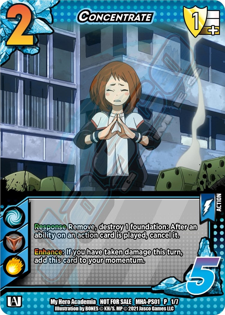 Image for Concentrate (Provisional Showdown 1) (UniVersus: My Hero Academia Promo Cards) (MHA-PS01 1/7) - UniVersus