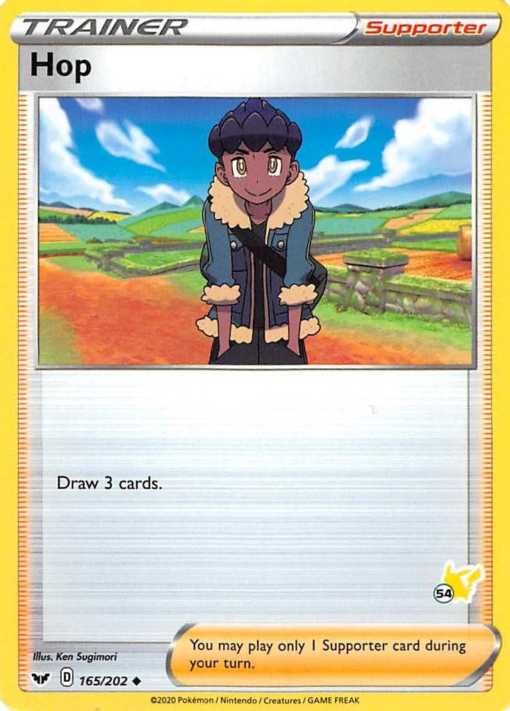 Image for Hop - 165/202 (#54 Pikachu Stamped) (Battle Academy 2022) (165/202) - Pokemon