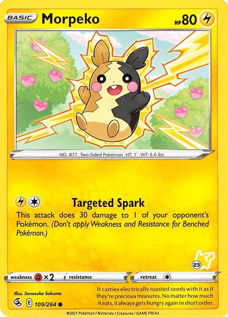 Image for Morpeko - 109/264 (#23 Pikachu Stamped) (Battle Academy 2022) (109/264) - Pokemon