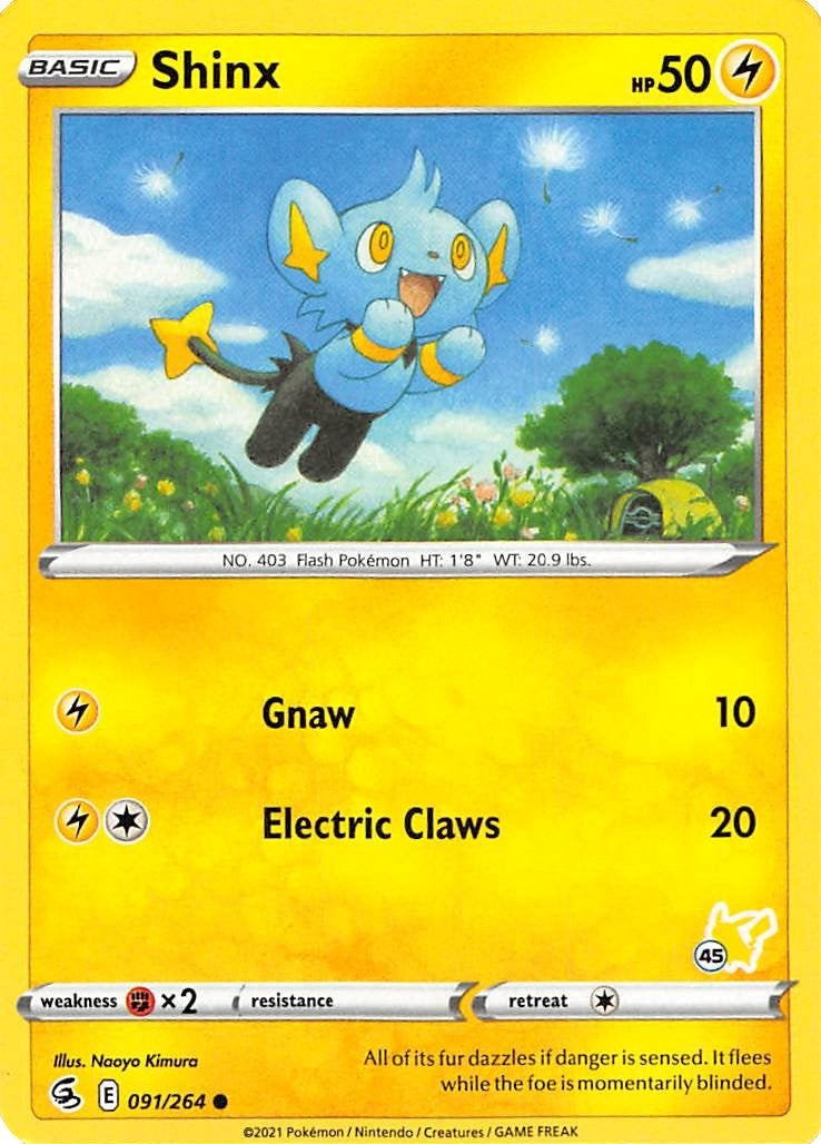 Image for Shinx - 091/264 (#45 Pikachu Stamped) (Battle Academy 2022) (091/264) - Pokemon