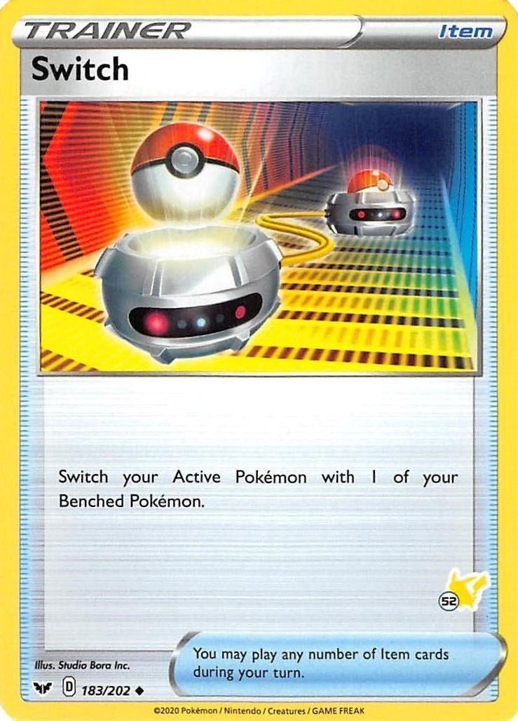 Image for Switch - 183/202 (#52 Pikachu Stamped) (Battle Academy 2022) (183/202) - Pokemon