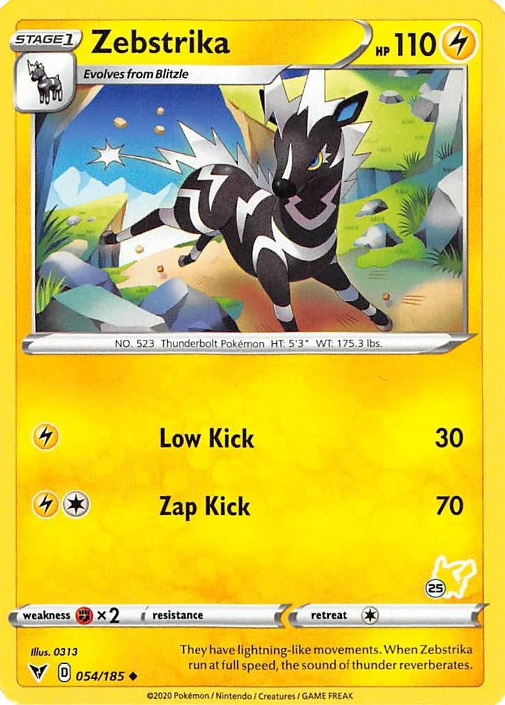 Image for Zebstrika - 054/185 (#25 Pikachu Stamped) (Battle Academy 2022) (054/185) - Pokemon