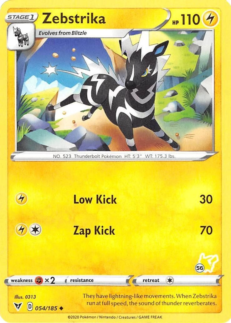 Image for Zebstrika - 054/185 (#56 Pikachu Stamped) (Battle Academy 2022) (054/185) - Pokemon