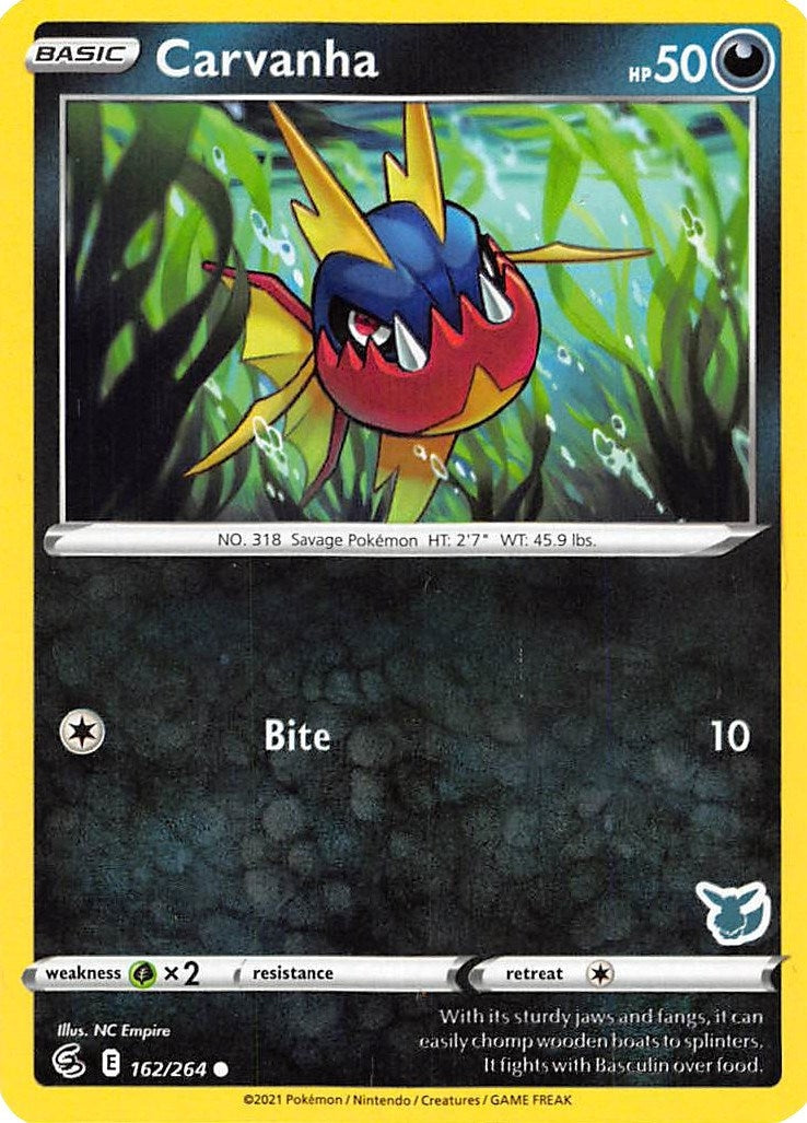 Image for Carvanha - 162/264 (Eevee Stamped) (Battle Academy 2022) (162/264) - Pokemon