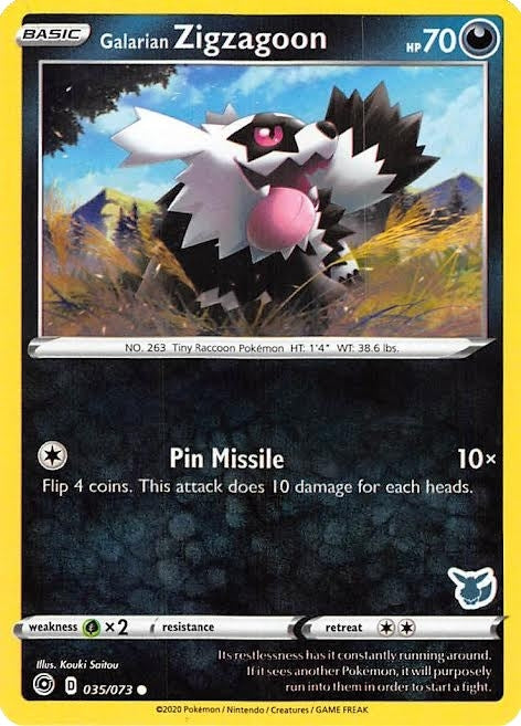Image for Galarian Zigzagoon - 035/073 (Eevee Stamped) (Battle Academy 2022) (035/073) - Pokemon