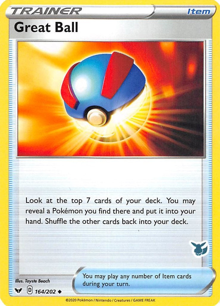 Image for Great Ball - 164/202 (Eevee Stamped) (Battle Academy 2022) (164/202) - Pokemon
