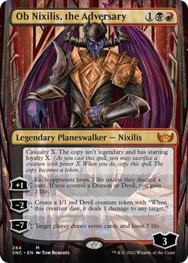 Image for Ob Nixilis, the Adversary (Borderless) (Streets of New Capenna) (284) - Magic: The Gathering