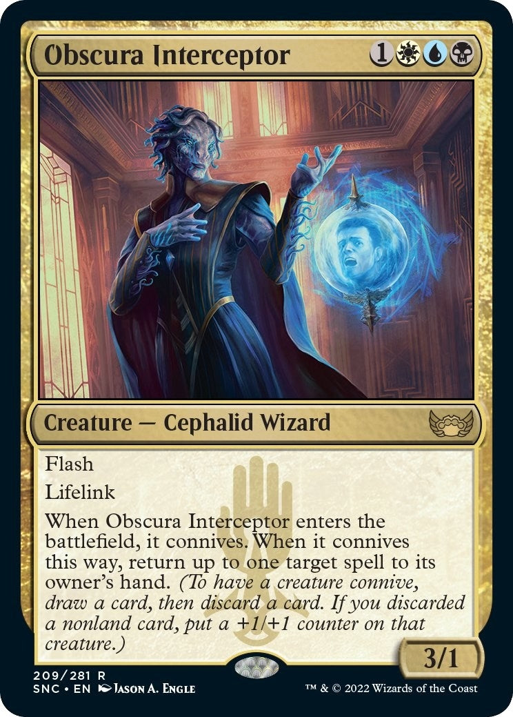 Image for Obscura Interceptor (Streets of New Capenna) (209) - Magic: The Gathering