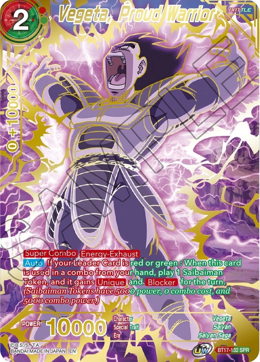 Image for Vegeta, Proud Warrior (SPR) (DBS-B17) (17132)