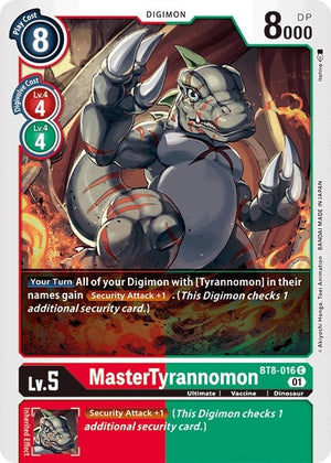 Image for MasterTyrannomon (BT8-016 C) [New Awakening] - Digimon Card Game