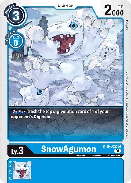 Image for SnowAgumon (BT8-022 C) [New Awakening]