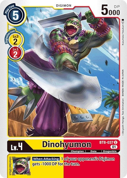 Image for Dinohyumon (BT8-037 U) [New Awakening] - Digimon Card Game