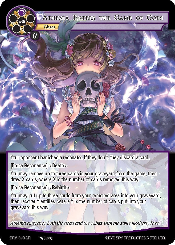 Image for Athenia Enters the Game of Gods (Game of Gods: Revolution) (GRV-049) - Force of Will