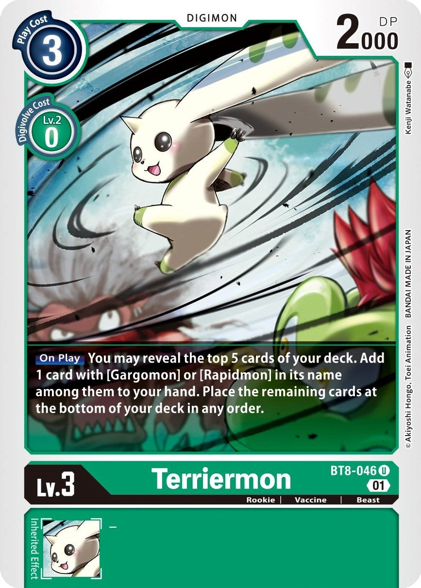 Image for Terriermon (BT8-046 U) [New Awakening] - Digimon Card Game