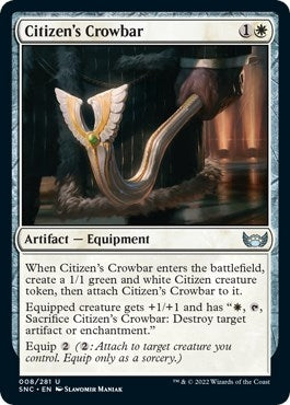 Image for Citizen's Crowbar (Streets of New Capenna) (8) - Magic: The Gathering