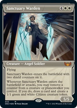 Image for Sanctuary Warden (Showcase) (Foil Etched) (Streets of New Capenna) (443) - Magic: The Gathering