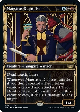 Image for Maestros Diabolist (Gilded Foil) (Streets of New Capenna) (383) - Magic: The Gathering