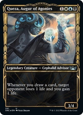 Image for Queza, Augur of Agonies (Gilded Foil) (Streets of New Capenna) (391) - Magic: The Gathering