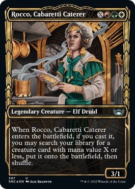 Image for Rocco, Cabaretti Caterer (Gilded Foil) (Streets of New Capenna) (397) - Magic: The Gathering