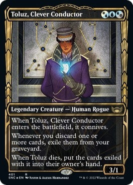 Image for Toluz, Clever Conductor (Gilded Foil) (Streets of New Capenna) (401) - Magic: The Gathering