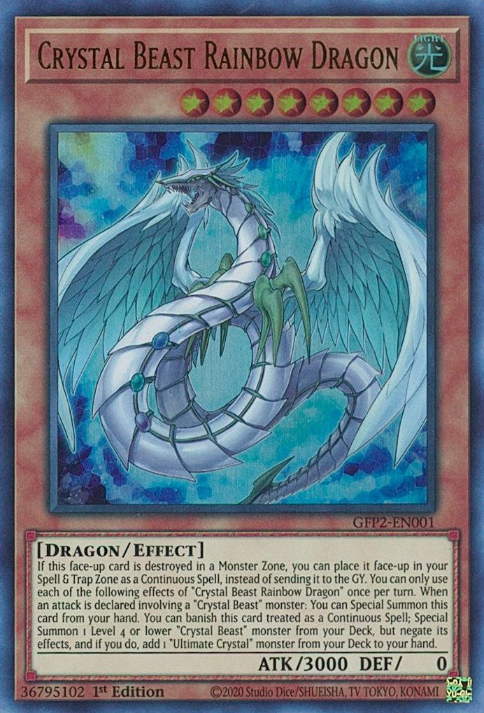 Image for Crystal Beast Rainbow Dragon (Ghosts From the Past: The 2nd Haunting) (GFP2-EN001) - YuGiOh