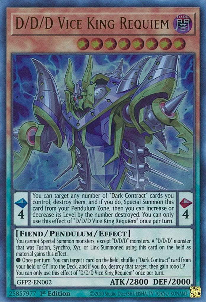 Image for D/D/D Vice King Requiem (Ghosts From the Past: The 2nd Haunting) (GFP2-EN002) - YuGiOh