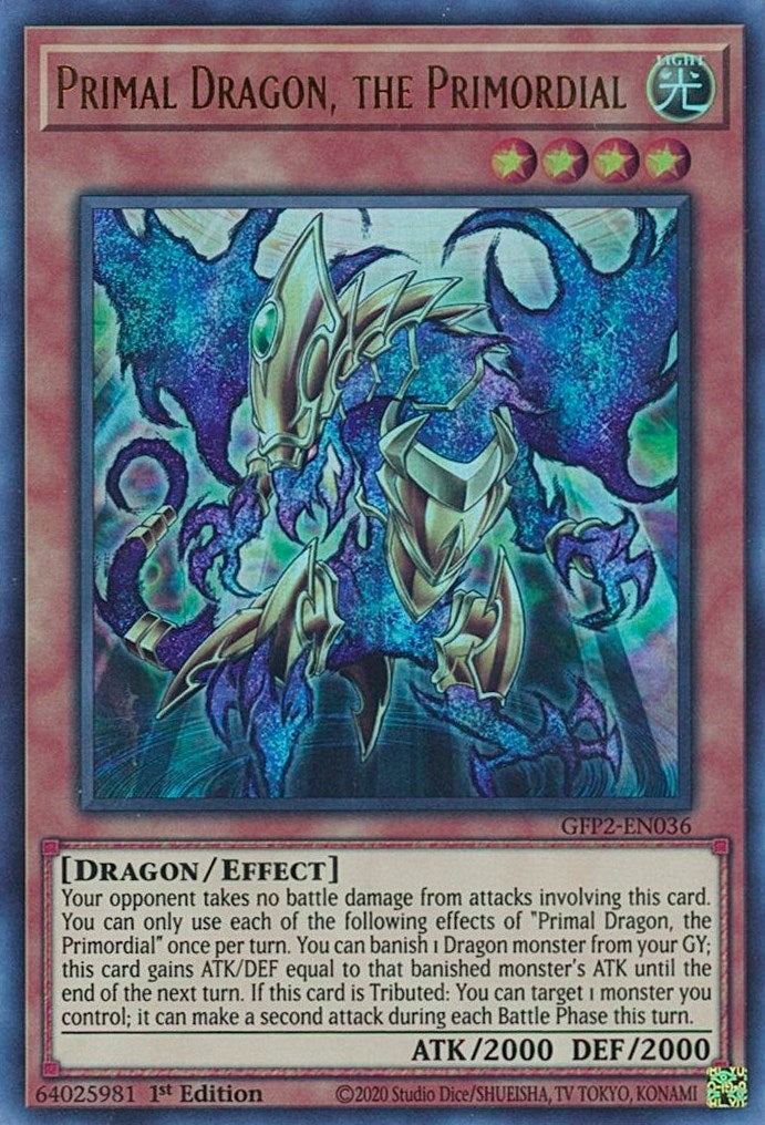 Image for Primal Dragon, the Primordial (Ghosts From the Past: The 2nd Haunting) (GFP2-EN036) - YuGiOh