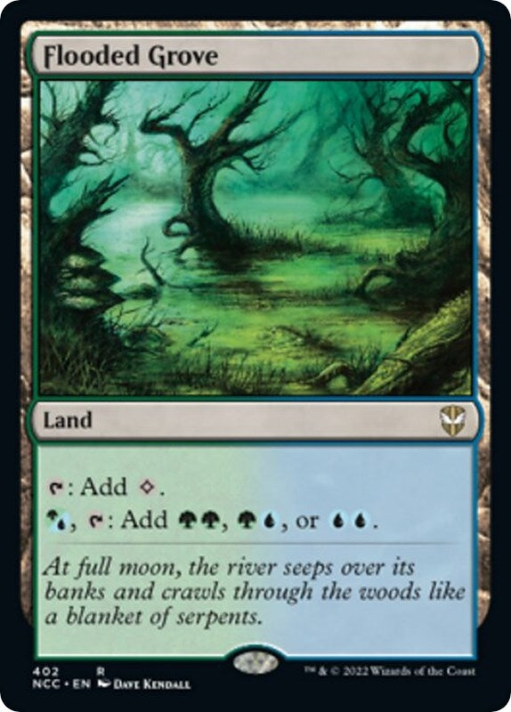 Image for Flooded Grove (Commander: Streets of New Capenna) (402) - Magic: The Gathering