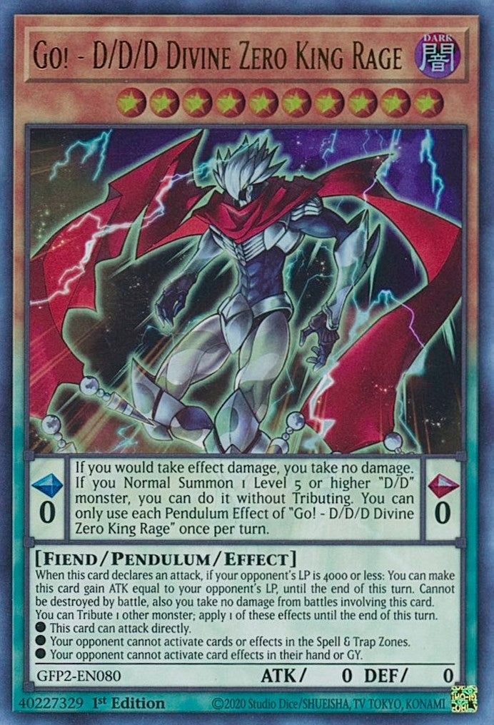 Image for Go! - D/D/D Divine Zero King Rage (Ghosts From the Past: The 2nd Haunting) (GFP2-EN080) - YuGiOh