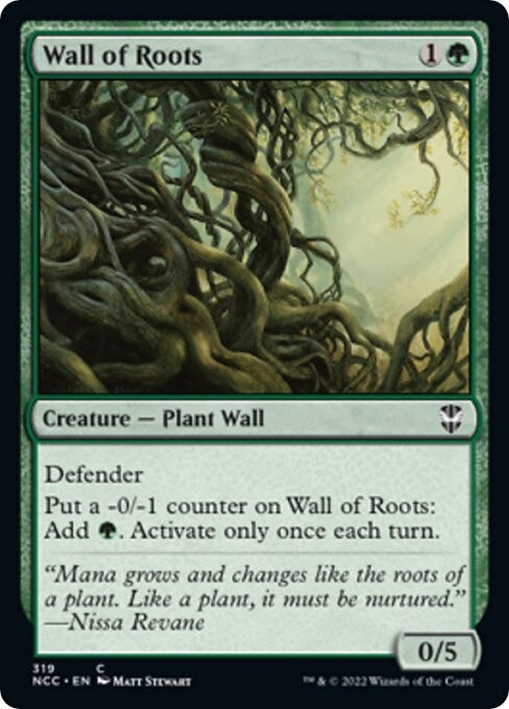 Image for Wall of Roots (Commander: Streets of New Capenna) (319) - Magic: The Gathering