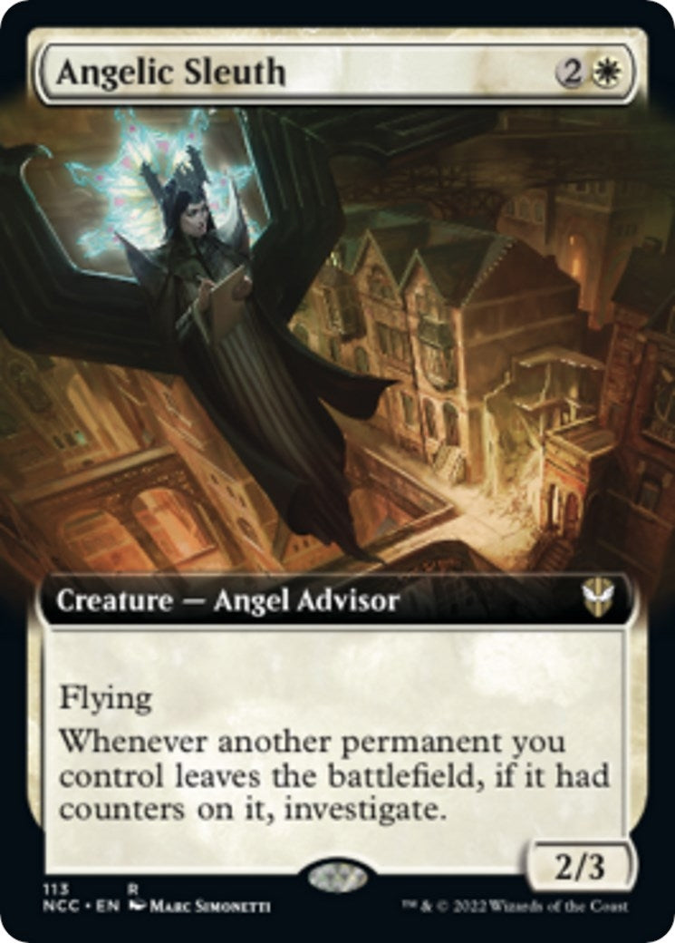 Image for Angelic Sleuth (Extended Art) (Commander: Streets of New Capenna) (113) - Magic: The Gathering