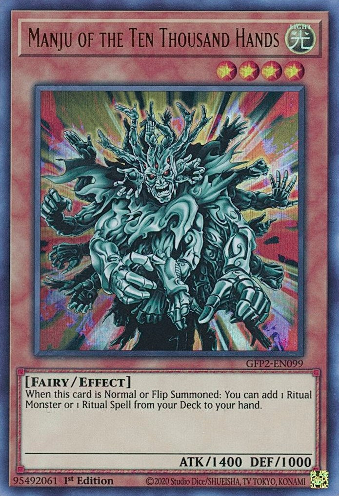 Image for Manju of the Ten Thousand Hands (Ghosts From the Past: The 2nd Haunting) (GFP2-EN099) - YuGiOh