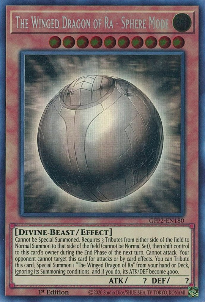 Image for The Winged Dragon of Ra - Sphere Mode (Ghost Rare) (Ghosts From the Past: The 2nd Haunting) (GFP2-EN180) - YuGiOh