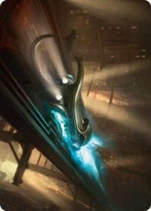 Image for Run Out of Town Art Card (Art Series: Streets of New Capenna) (13) - Magic: The Gathering