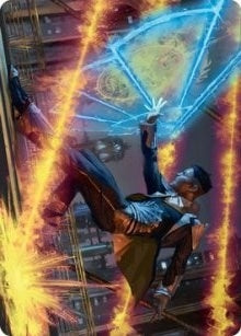 Image for Wingshield Agent Art Card (Art Series: Streets of New Capenna) (14) - Magic: The Gathering